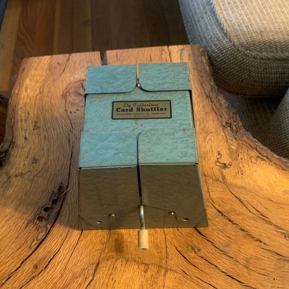 EARLY ELY CULBERTSON “FATHER OF CONTRACT BRIDGE” CARD SHUFFLER